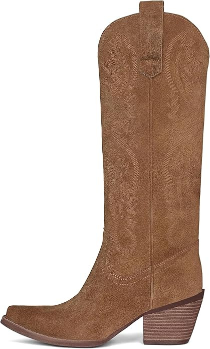 Erocalli Knee High Boots Women Cowgirl Cowboy Western Fall Chunky Block High Heel Tall Long Fashi... | Amazon (US)