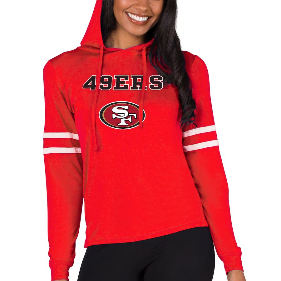 San Francisco 49ers Concepts Sport Women's Marathon Lightweight Lounge Pullover Hoodie - Red | Fanatics