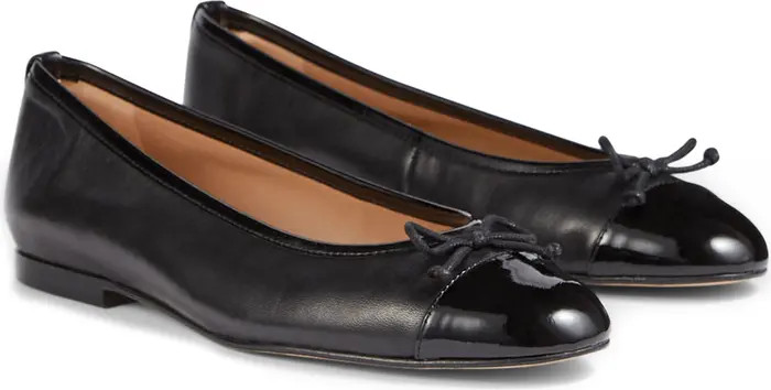 L.K. Bennett Kara Cap Toe Flat (Women) | Nordstrom | Nordstrom
