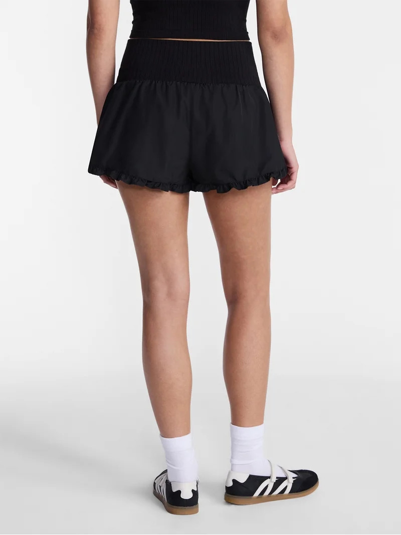 No Boundaries Ruffle Hem Shorts, 2" Inseam, Women's XXS-XXL | Walmart (US)