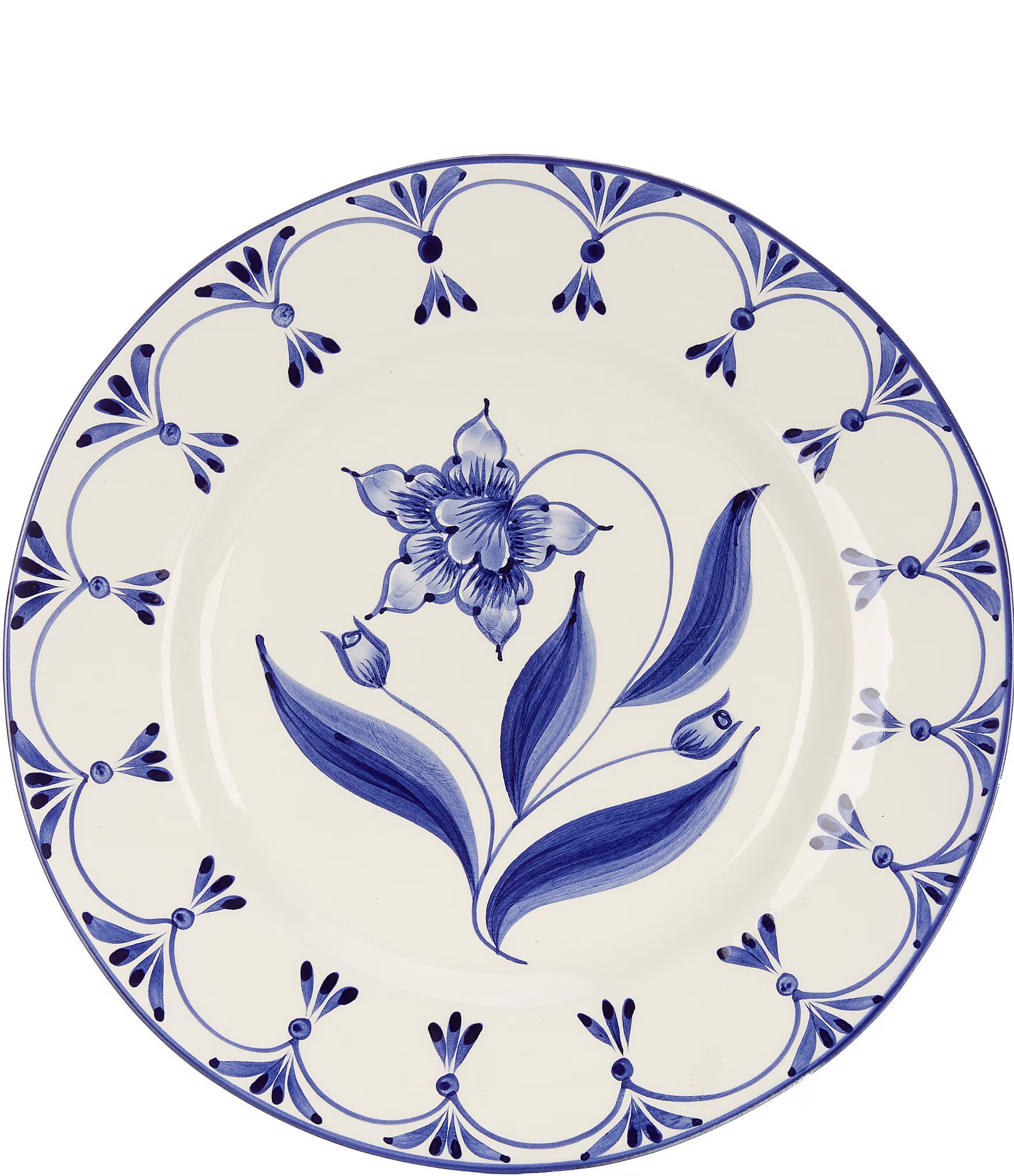 Southern Living Genevieve Collection Blue Hand Painted Dinner Plate | Dillard's | Dillard's