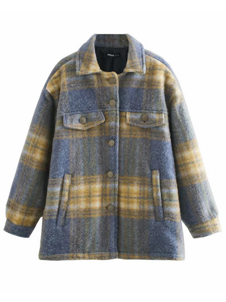 'Kiere' Pocket Thick Plaid Shacket | Goodnight Macaroon
