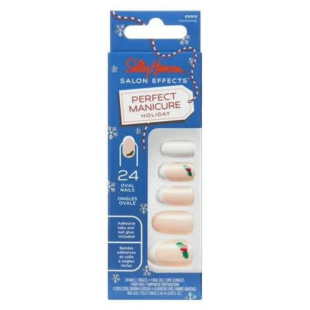 Sally Hansen Perfect Manicure Press On Nail Kit Holiday Collection Heartstrings Coffin | Walmart (US)
