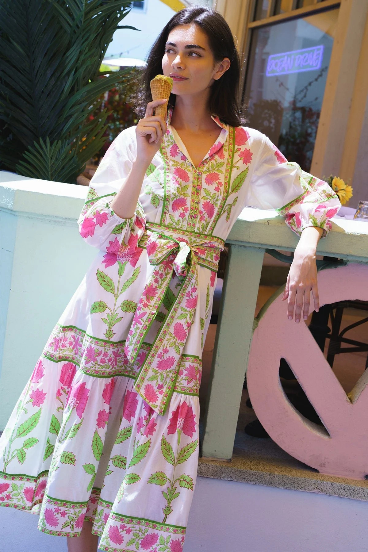 SUE SARTOR Flounce | Watermelon Dahlia | SUE SARTOR
