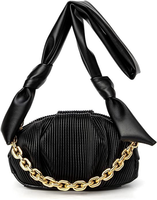 Ruched Shoulder Handbag Purse for Women Trendy Dumpling Clutch Cloud Bag Lightweight Pouch Bag | Amazon (US)