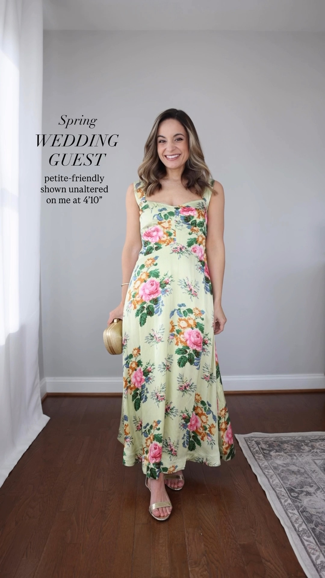 Three petite-friendly dresses I would wear to wedding!

Green Dress (Anthropologie): Petite XXS
Blue Dress (ASTR): XS
Pink Dress (BR Factory): Petite XXS 

Shoes are J.Crew but from last year so unfortunately they are sold out. 

My sizing for reference: I'm 4'10" and weigh 105lbs. My measurements are 32", 24", 36". I have a 25" ankle inseam and typically wear petite xxs/00/24. 

#LTKPetite #LTKWedding