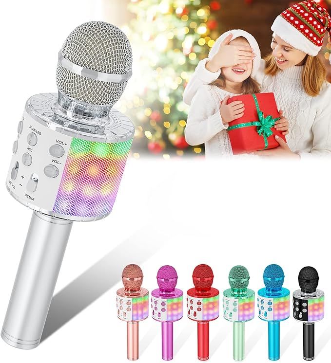 Verkstar Karaoke Microphone, 5-in-1 Wireless Bluetooth Karaoke Mic for Adults Kids, Handheld Mics... | Amazon (US)
