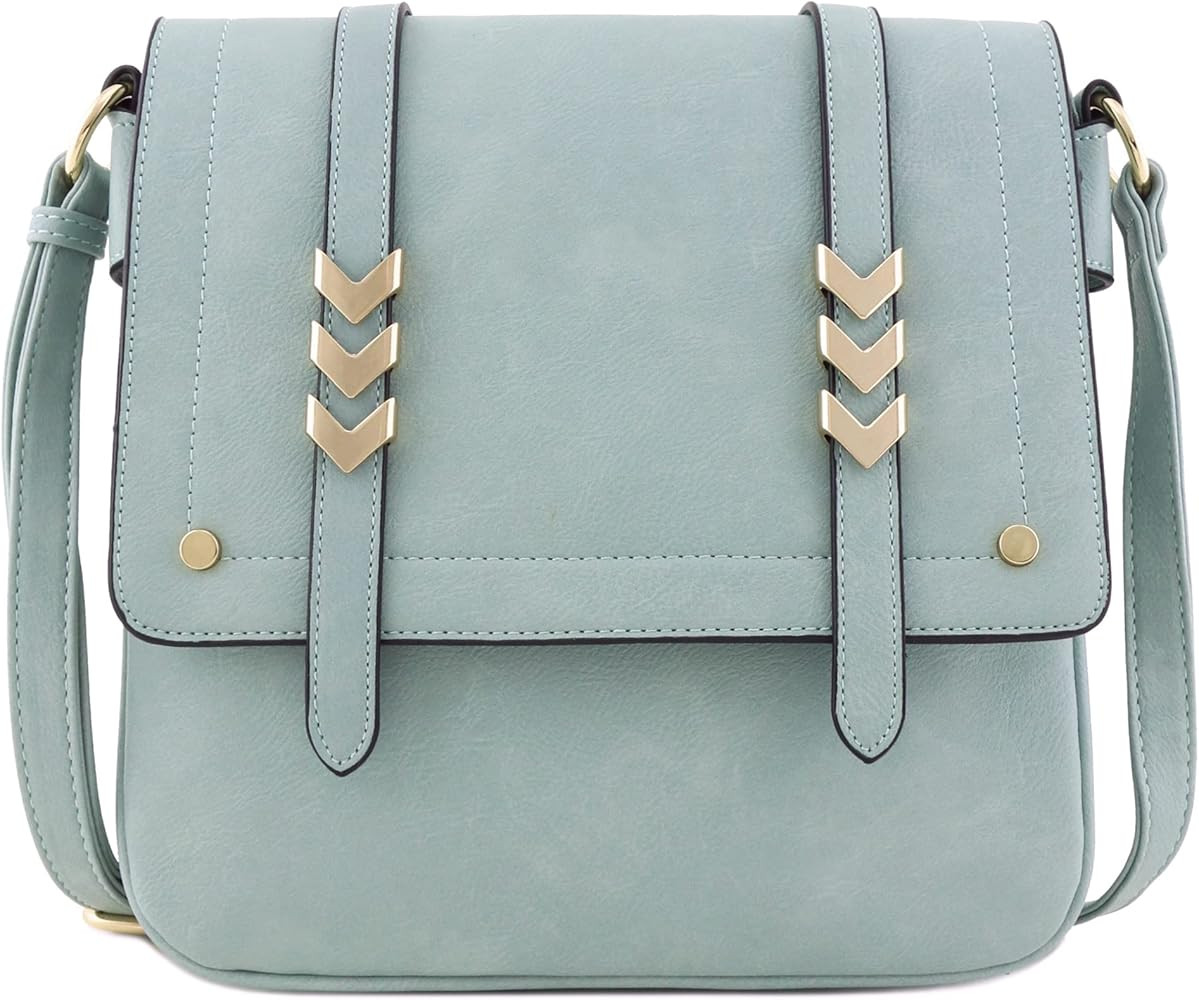 ALYSSA Double Compartment Large Flapover Crossbody Bag | Amazon (US)