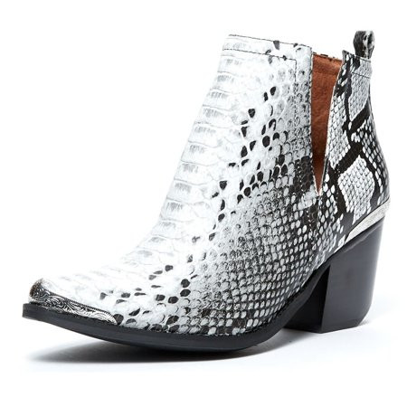 Jeffrey Campbell CROMWELL Boots Black White Snake | Walmart (US)