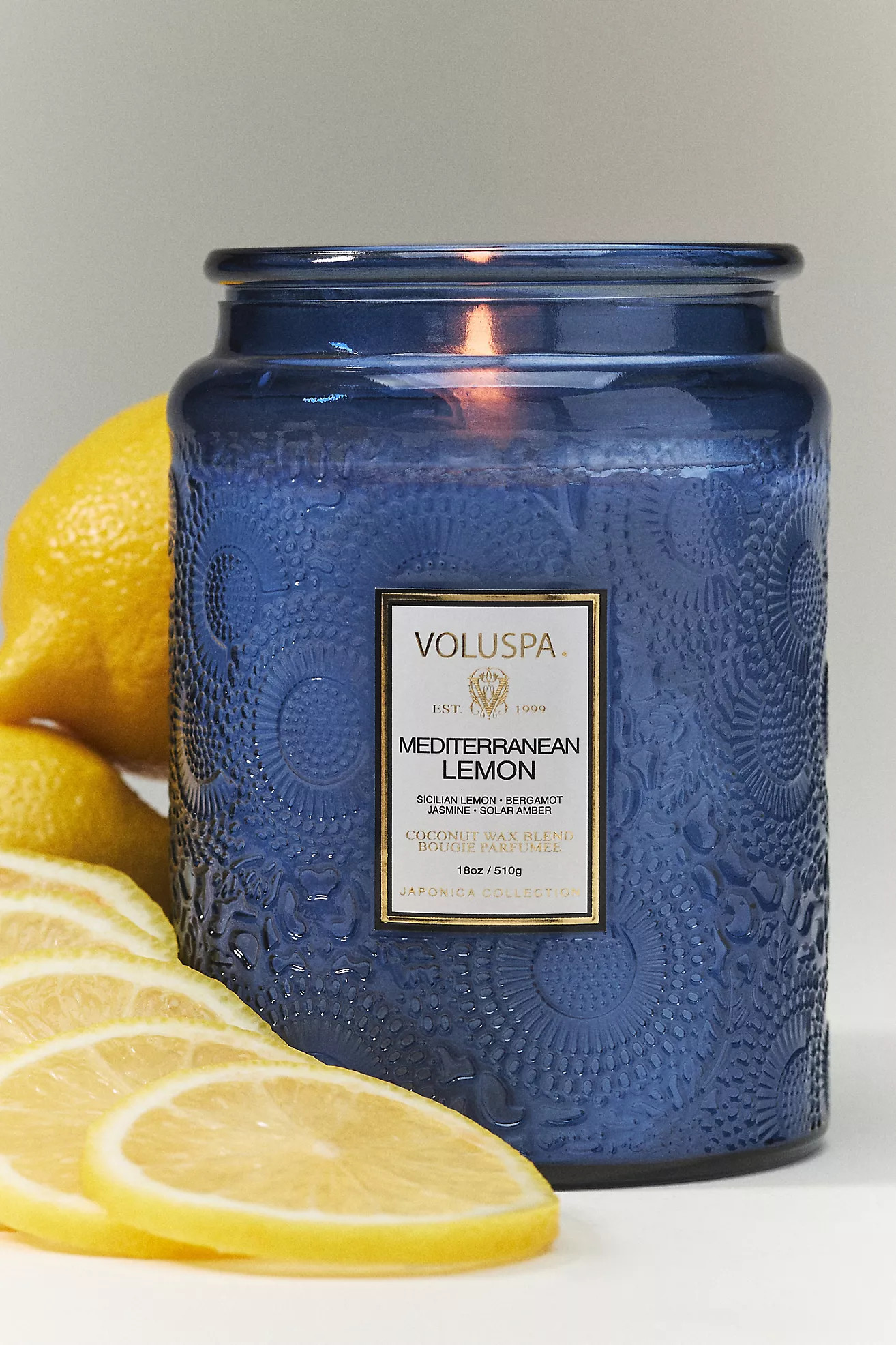 Voluspa Japonica Mediterranean Lemon Glass Jar Candle | Anthropologie (US)