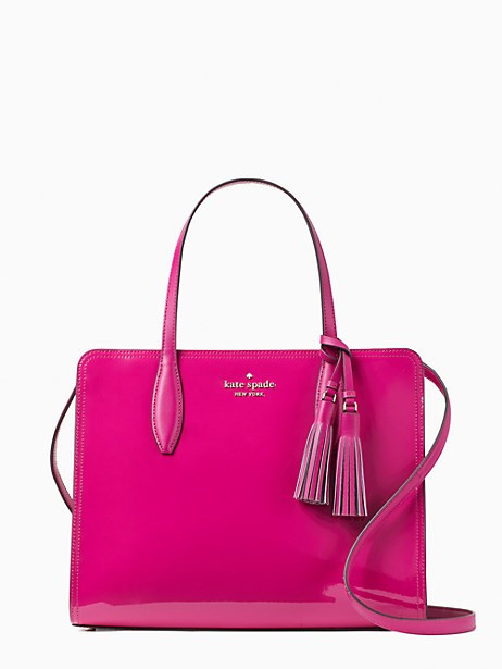 rowe patent medium top zip satchel | Kate Spade Outlet