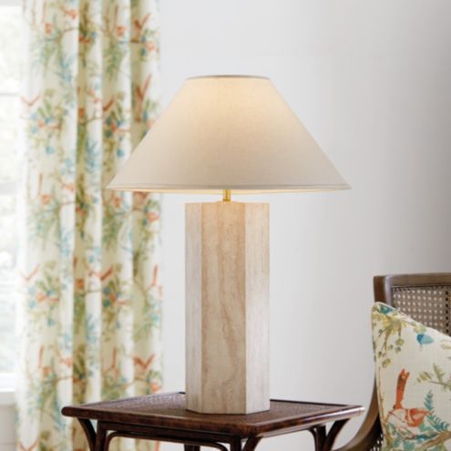 Shiah Travertine Table Lamp | Ballard Designs, Inc.