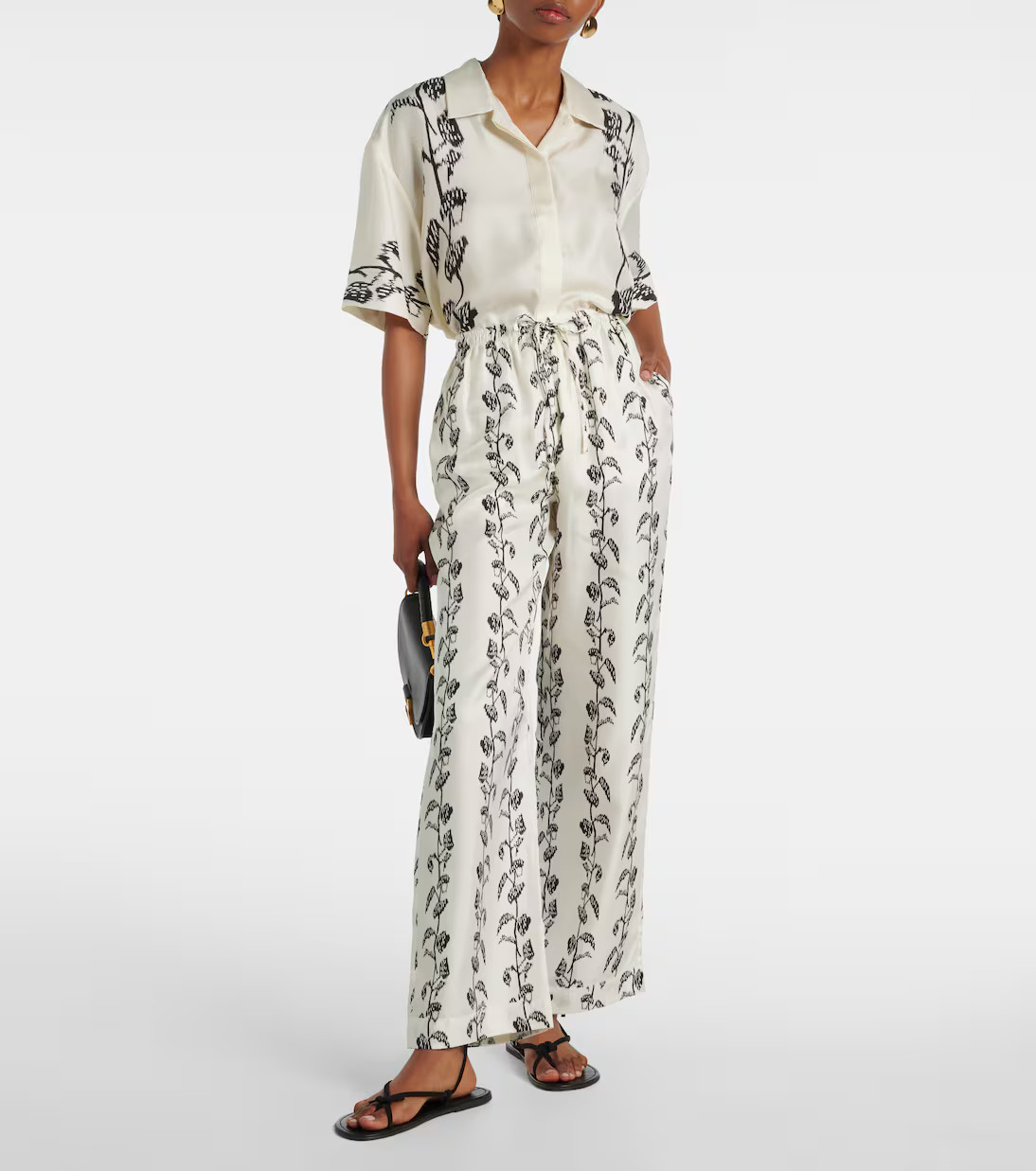 Aurelia silk twill palazzo pants | Mytheresa (UK)