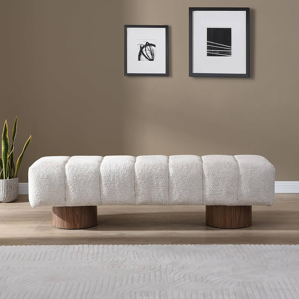 Merax Dining Bench, Mid-Century Entryway Bench with Wood Legs for Indoor Dining Room, Bedroom and... | Amazon (US)