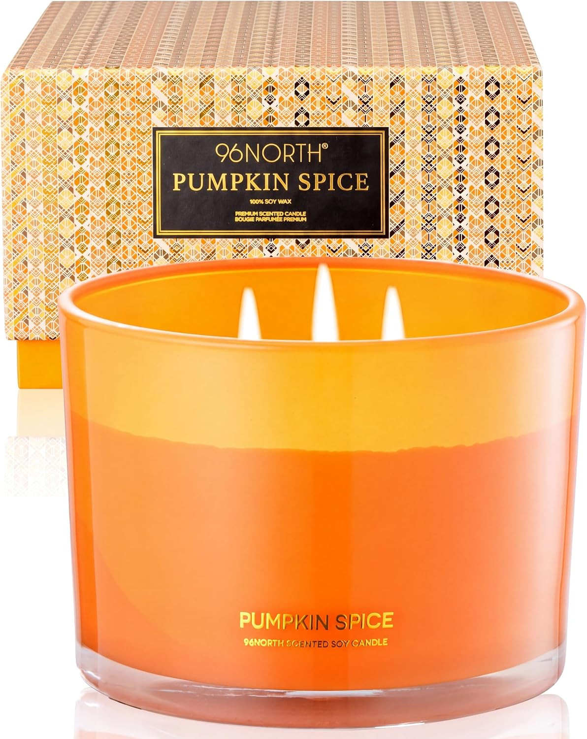 Luxury Pumpkin Soy Candle | Large 3 Wick Jar Candle | Halloween & Fall Decor | Up to 40 Hours Burning | 100% Natural Soy Wax | Relaxing Aromatherapy Candle | Halloween Fall Candle Gift | Amazon (US)