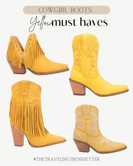 Yellow must have cowgirl boots would be a great gift, idea for any girl or woman, Nashville, country concert, booty, winter shoe, travel, workwear

#LTKGiftGuide #LTKshoecrush #LTKsalealert