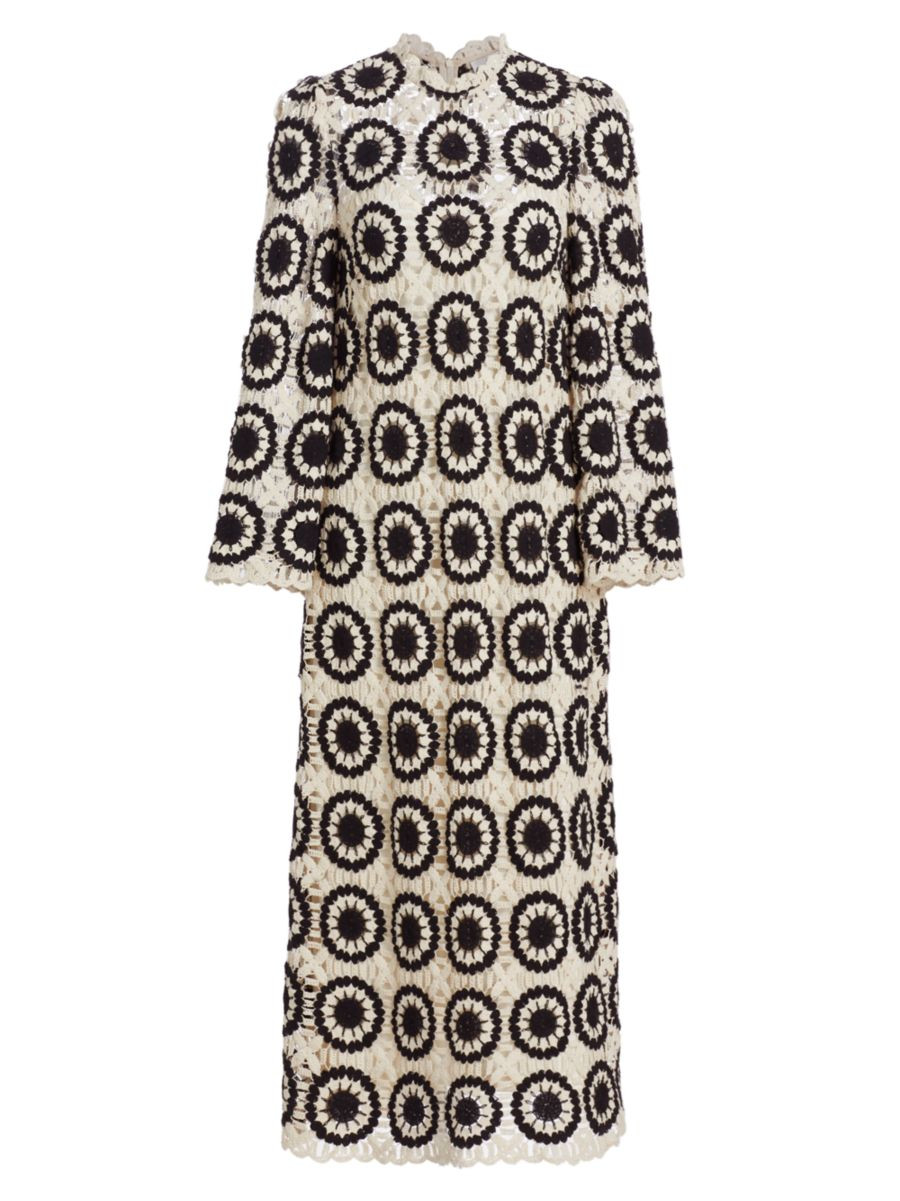 Ginger Crochet-Lace Midi-Dress | Saks Fifth Avenue