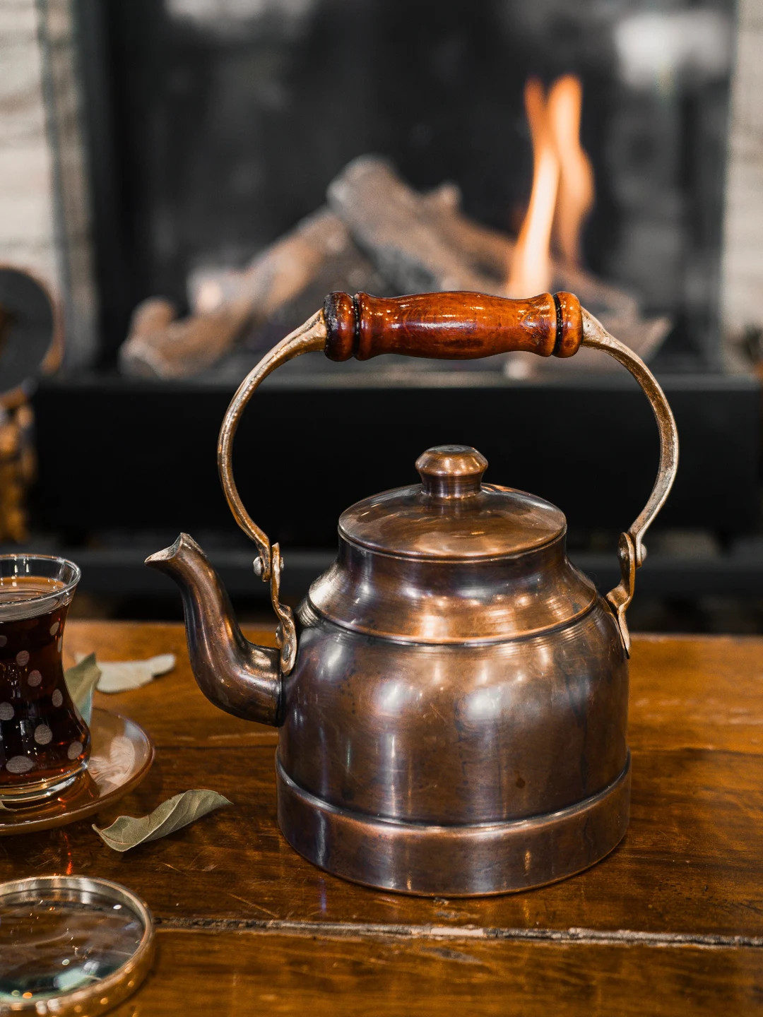Handmade Copper Teapot, Copper Tea Kettle with Wood Handle, Vintage Style Copper Kettle, Stovetop... | Etsy (US)