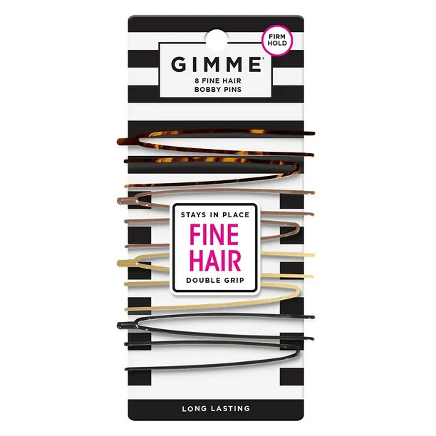 Gimme Bobby Pins for Fine Hair, Assorted Color, 8 Ct | Walmart (US)