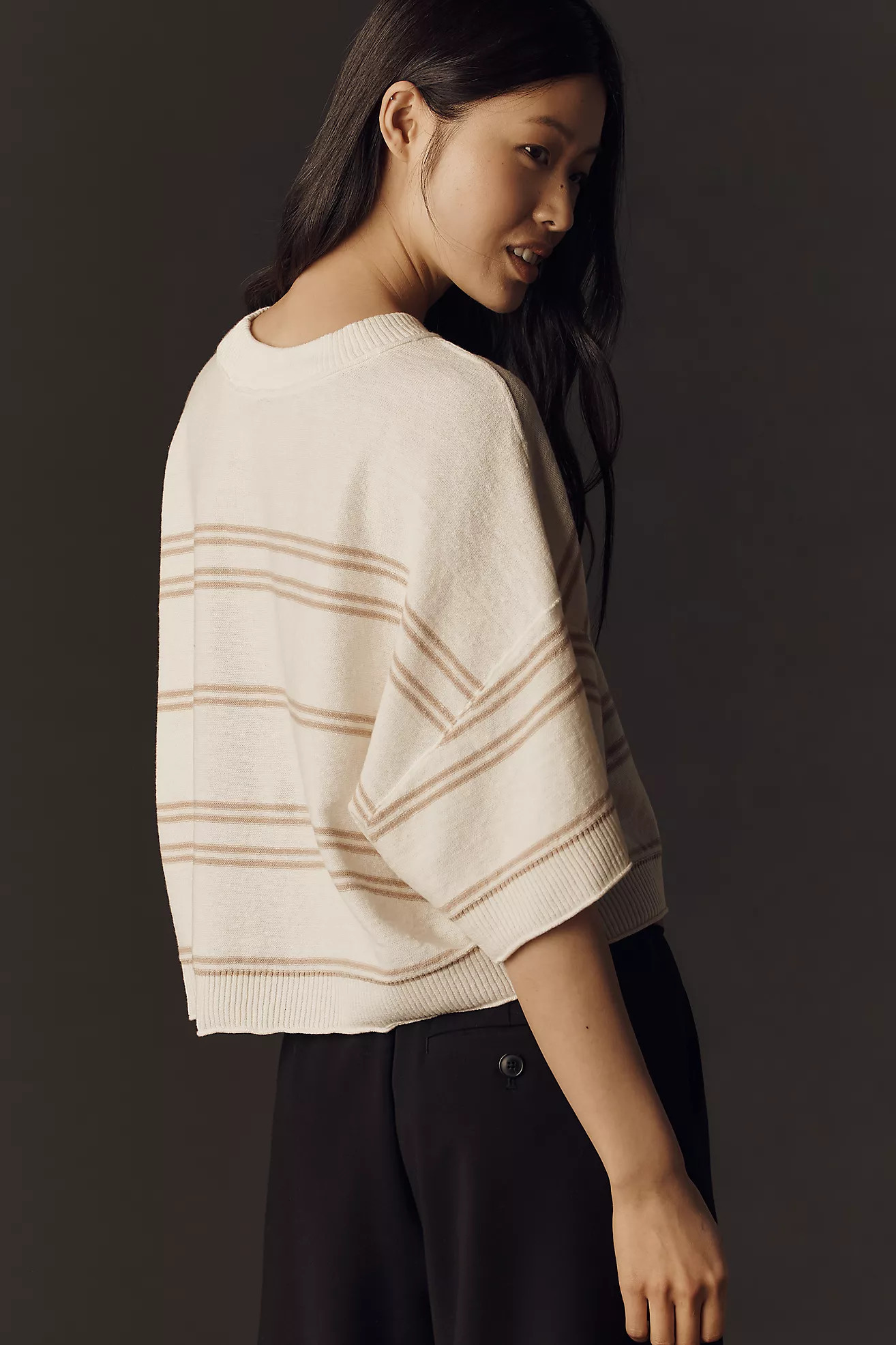 Goldie Crew-Neck Linen Sweater | Anthropologie (US)
