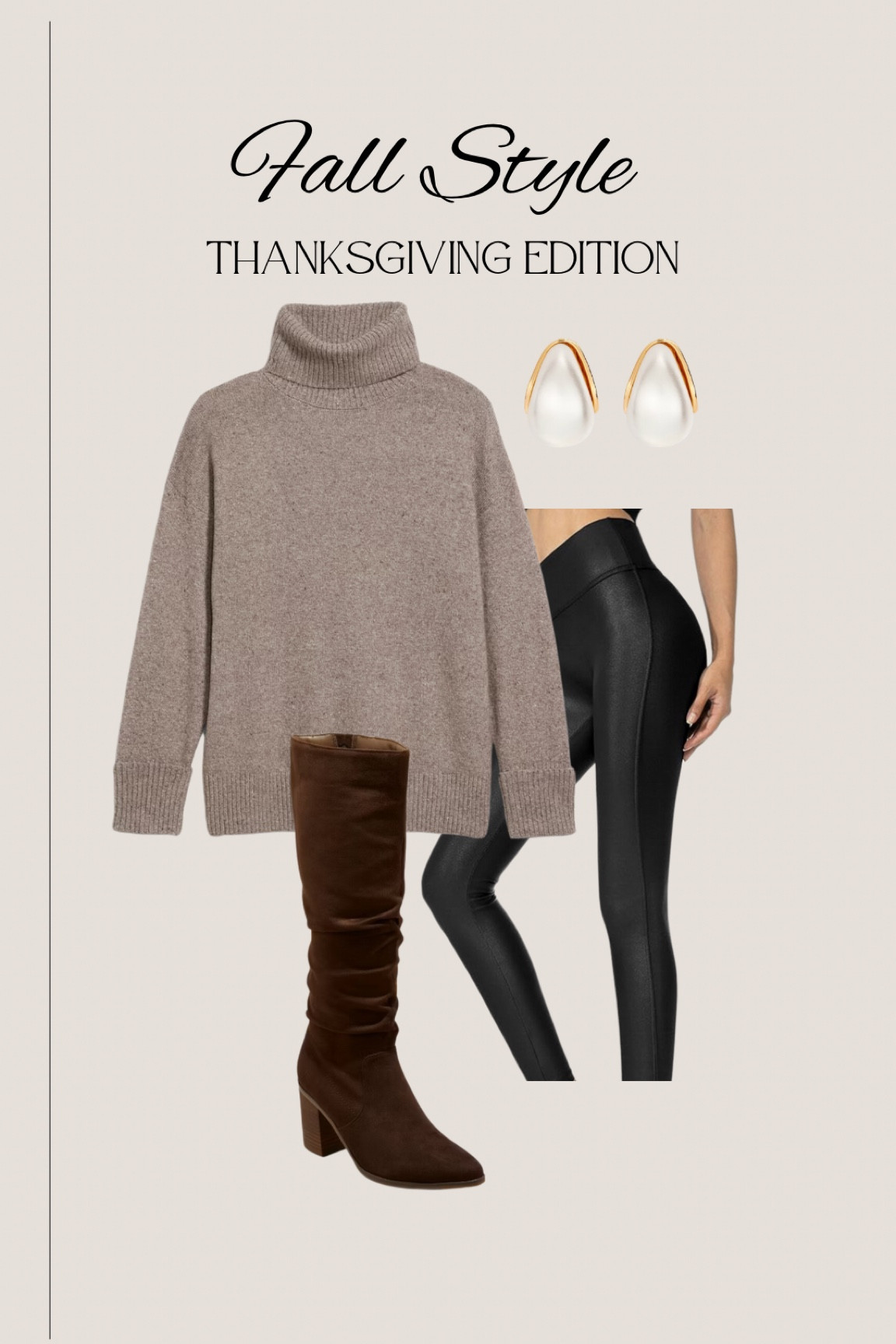 Thanksgiving Style Outfit Inspired// an oversized sweater + faux leather leggings 

I have these leggings and they are amazing quality! High waisted and stretchy (but they don’t stretch out!) this is a perfect look for eating lots of food!

#LTKMidsize #LTKStyleTip #LTKHoliday