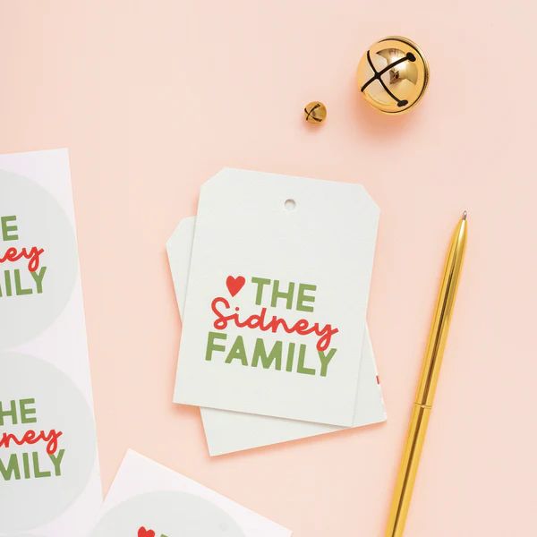 Heart Christmas Family Gift Tags | Joy Creative Shop