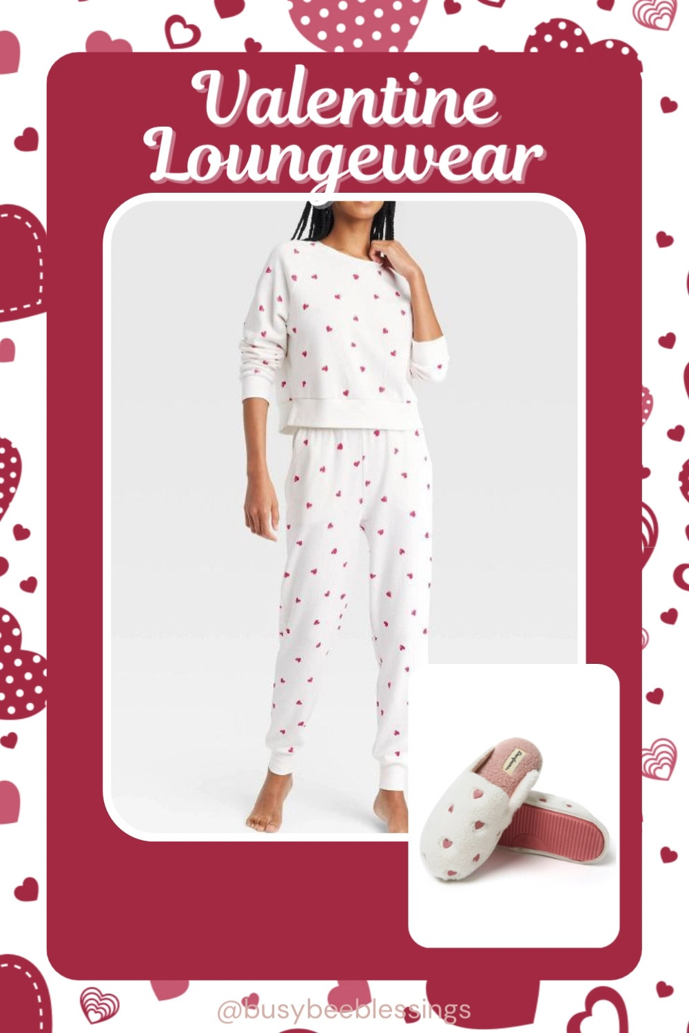 These cozy and soft lounge sweater and jogger paints feature comfy fleece and dainty hearts. They are perfect for Valentine’s Day snuggles or movie nights.

#LTKstyletip #LTKSeasonal