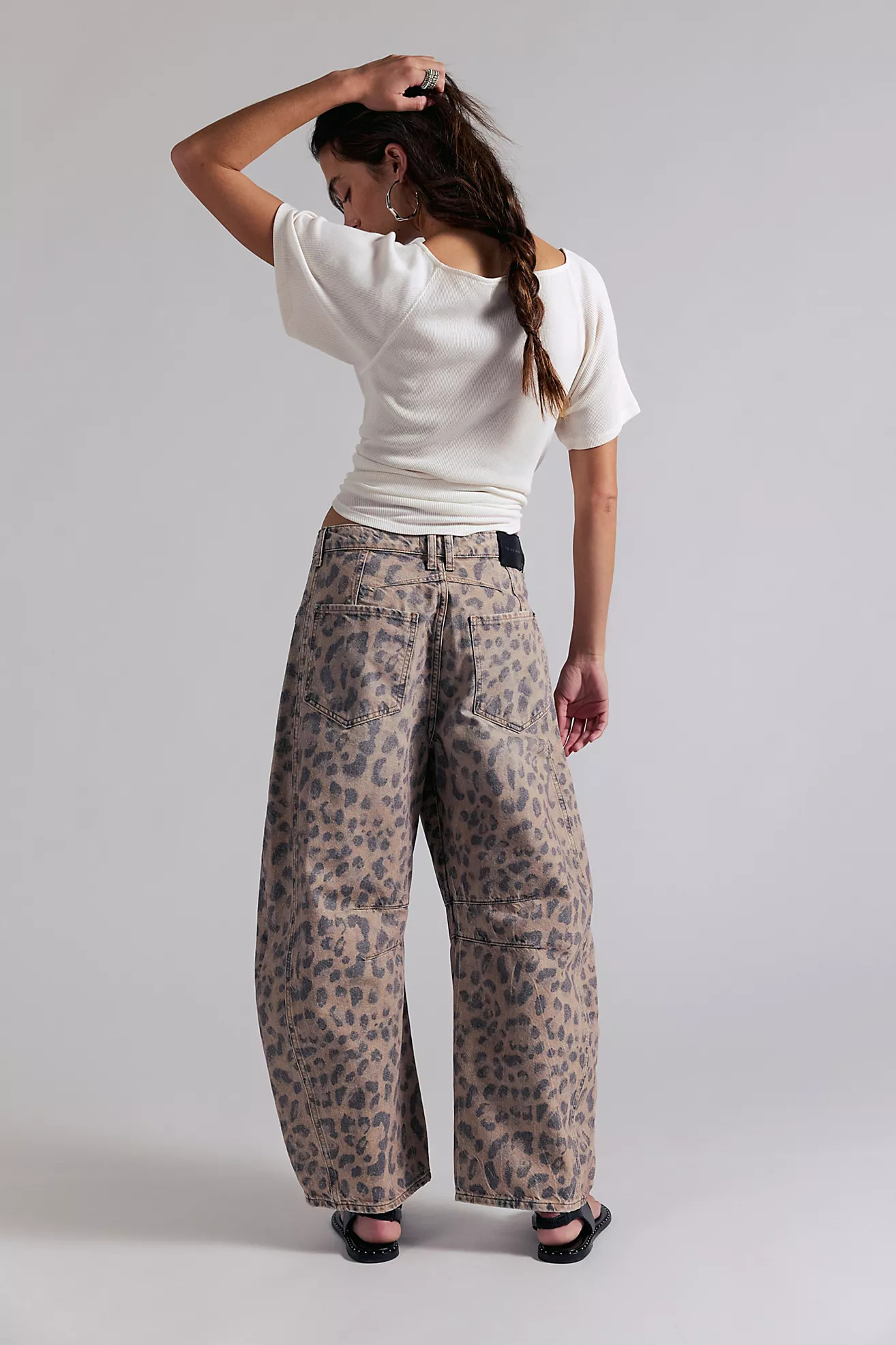 We The Free Good Luck Printed Barrel Jeans | Free People (Global - UK&FR Excluded)