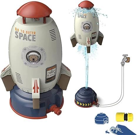 Sprinkler for Kids - Rocket Outdoor Water Toys Outdoor Yard Sprinkler 360-Degree Rotation Attache... | Amazon (US)