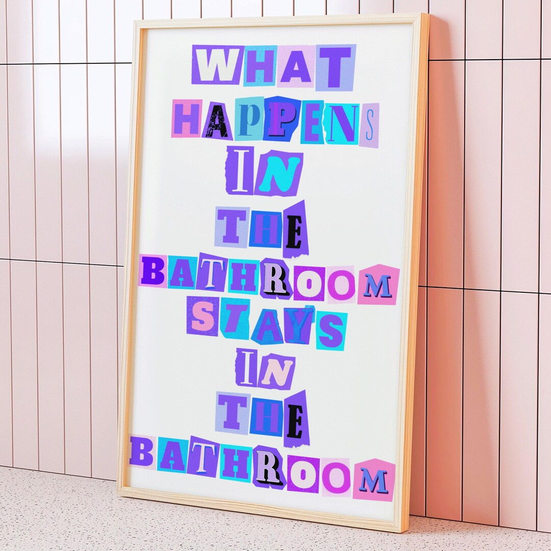 Funny Bathroom Wall Art: Sassy Purple Dorm Poster (digital Download) - Etsy | Etsy (US)
