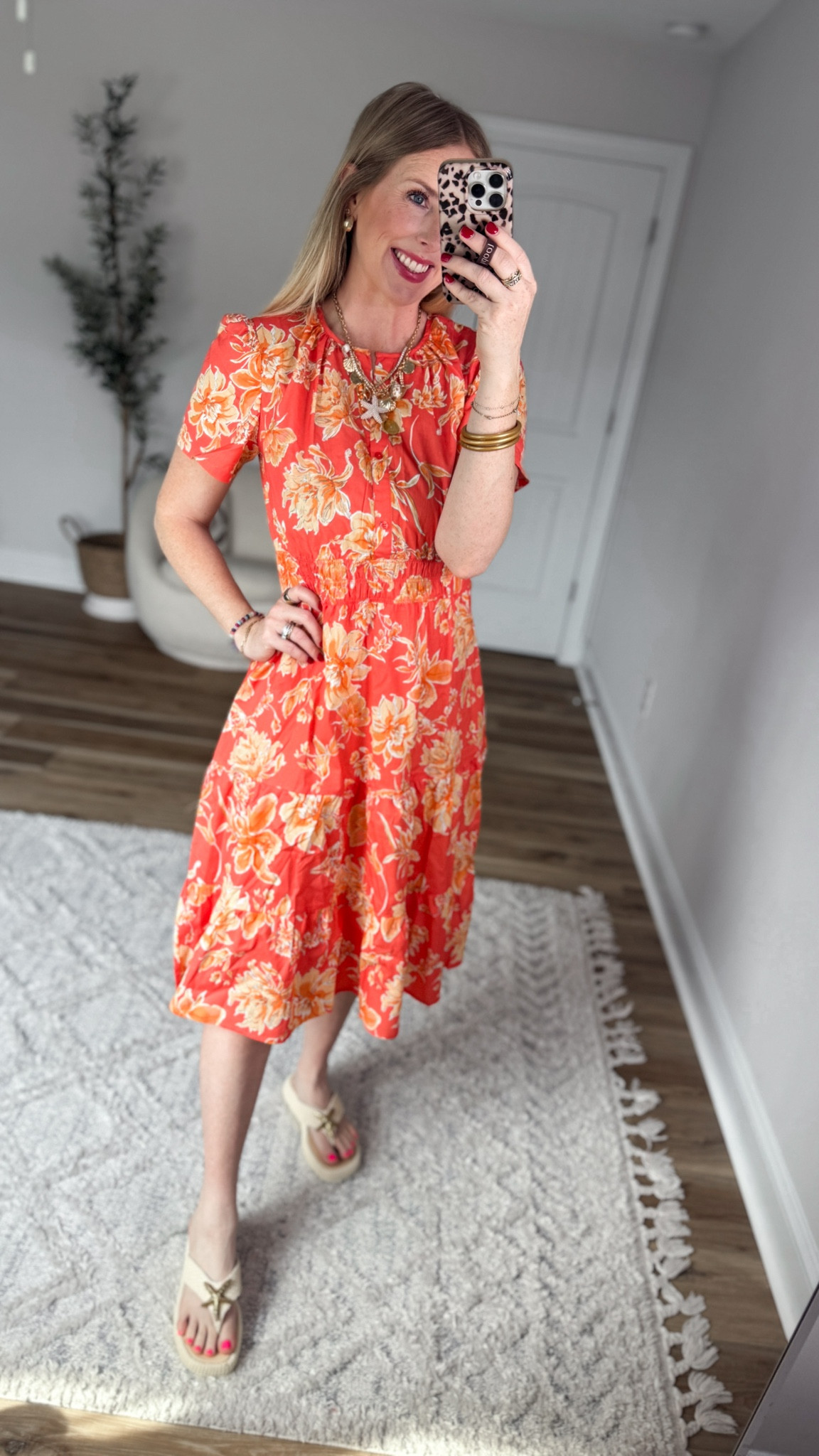 Weekend Walmart Wins try-on
Bold floral midi dress- small 

#LTKWorkwear #LTKmomlife #LTKootd