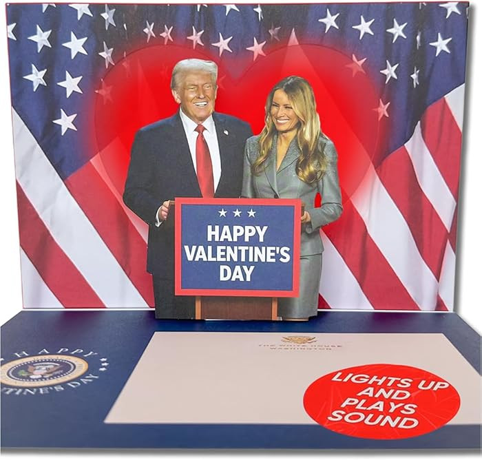 Trump Valentine’s Day Talking Pop Up Card with Light & Sound – Presidential Message with Dona... | Amazon (US)