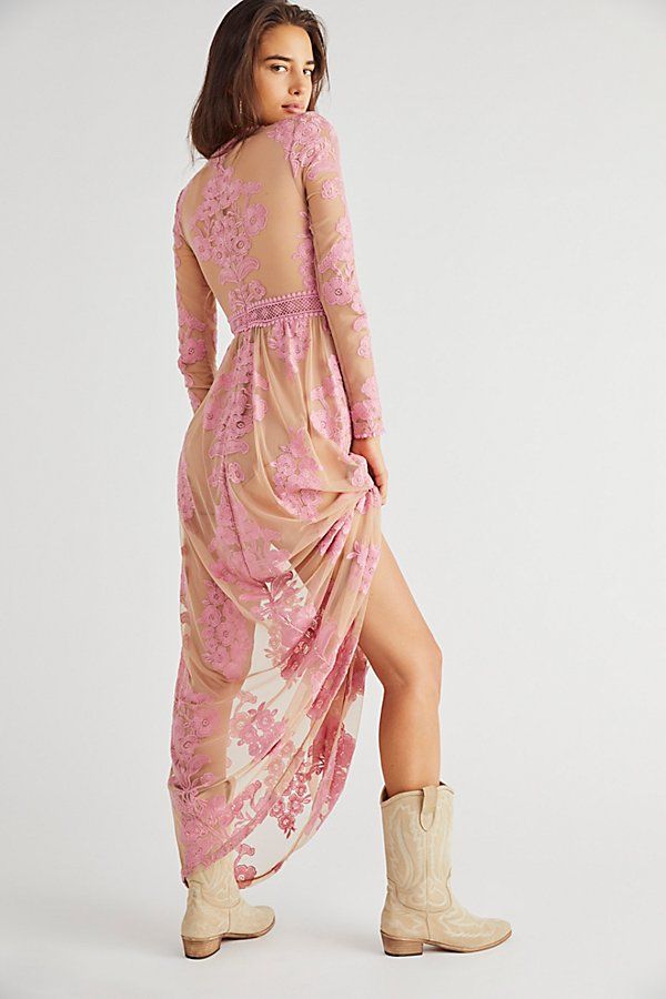 Temecula Maxi Dress by For Love & Lemons at Free People, Light Pink, S | Free People (Global - UK&FR Excluded)