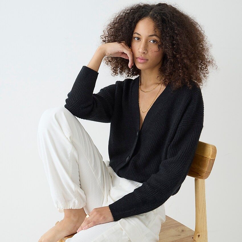 Ribbed V-neck cardigan sweater | J.Crew US