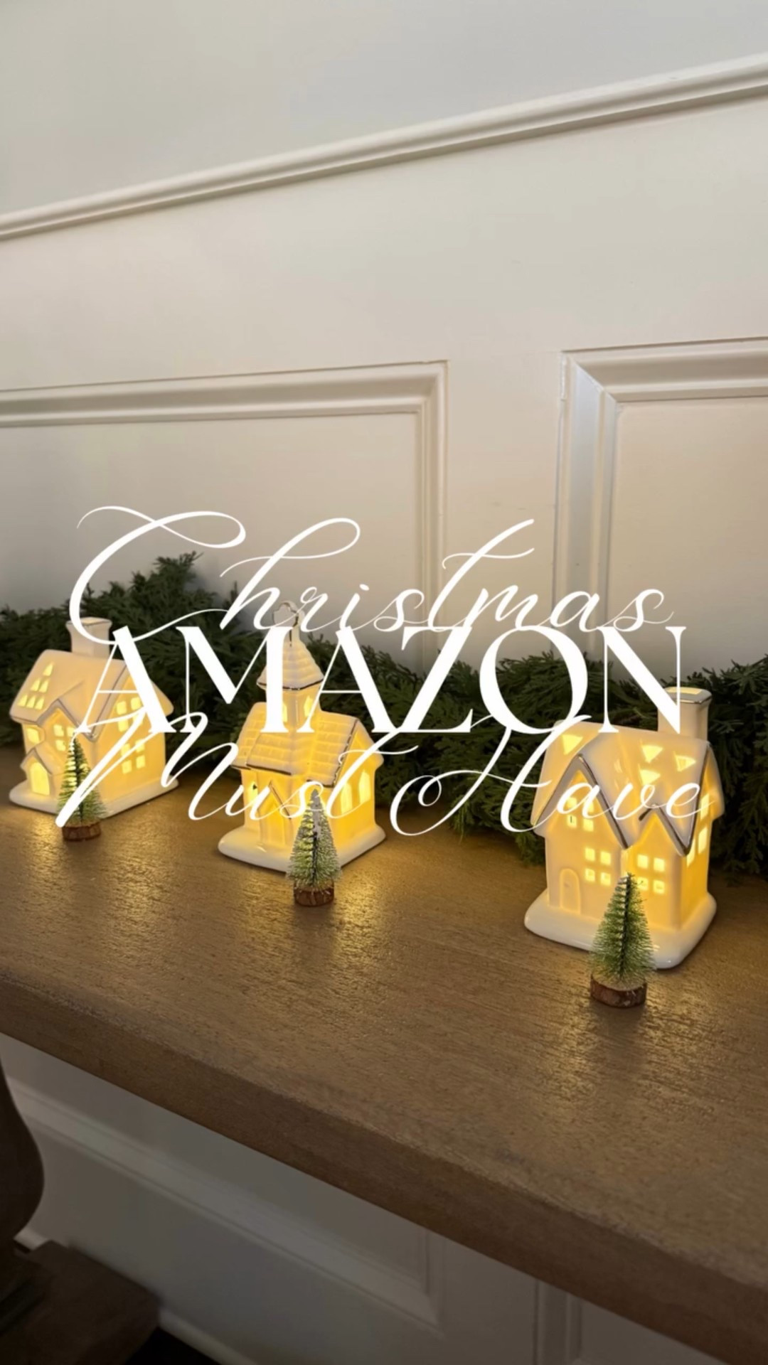 Can we just take a moment for how stunning this 3-piece ceramic Christmas village house set by @aomoonoa.team1 is?! 🎄 Each one lights up beautifully and comes with mini brush trees—making it the perfect little touch of holiday magic.

I styled mine on a console table with garland, but honestly… the options are endless. Style them on bookshelves, countertops, entryway tables, or even your coffee table for that cozy Christmas glow. ✨



#amazonhome #amazonfinds #amazonholiday #christmasdecor #holidayhome #christmasaesthetic #homedecorinspo #holidaydecorinspo #amazonmusthaves #christmasvibes #cozychristmas #amazonfavorites #christmashomedecor

#LTKSeasonal #LTKHome #LTKFindsUnder50