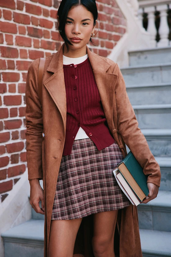 Perfect Classic Burgundy Ribbed Knit Cardigan Sweater | Lulus