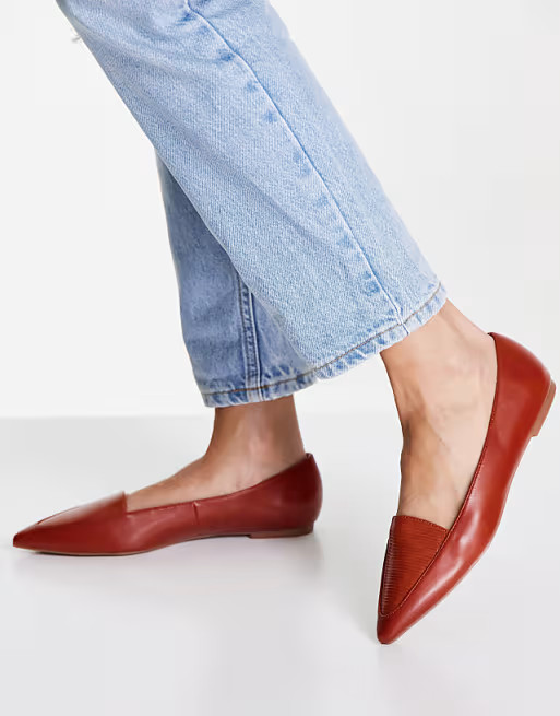 ASOS DESIGN - Louisa - Ballerines style mocassins - Fauve | ASOS (Global)