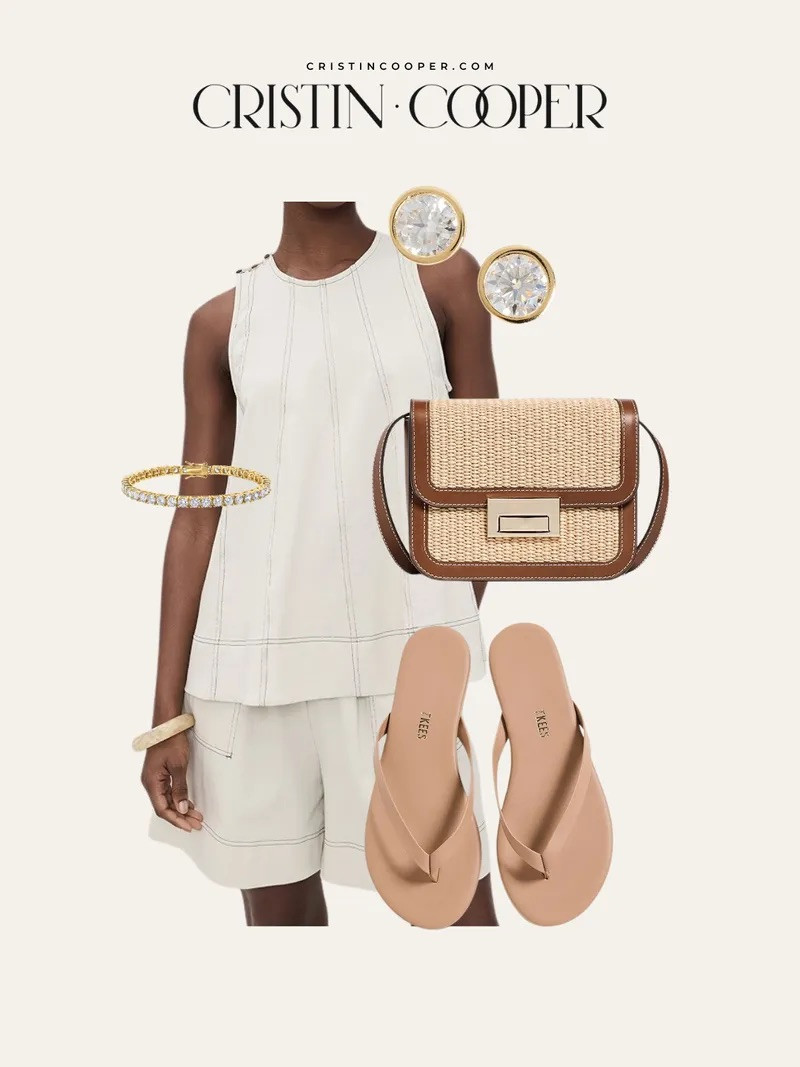 This cream shorts set works for casual errands, weekend entertaining, or coffee dates. 

 #LTKootd #LTKSeasonal