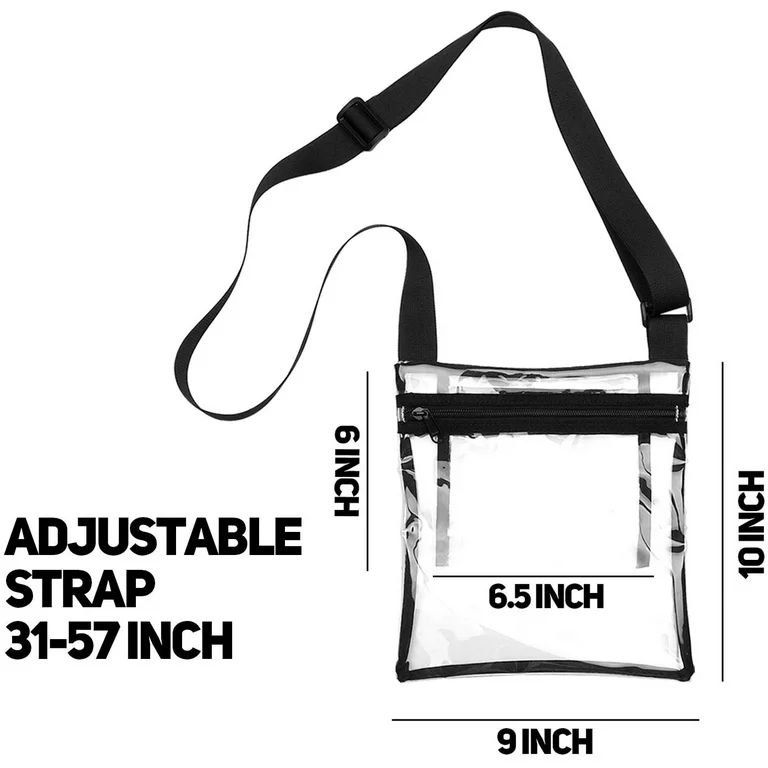 Fancosni Clear Bag Stadium Approved Purse - Transparent Crossbody Bags for Women & Men - See Thro... | Walmart (US)