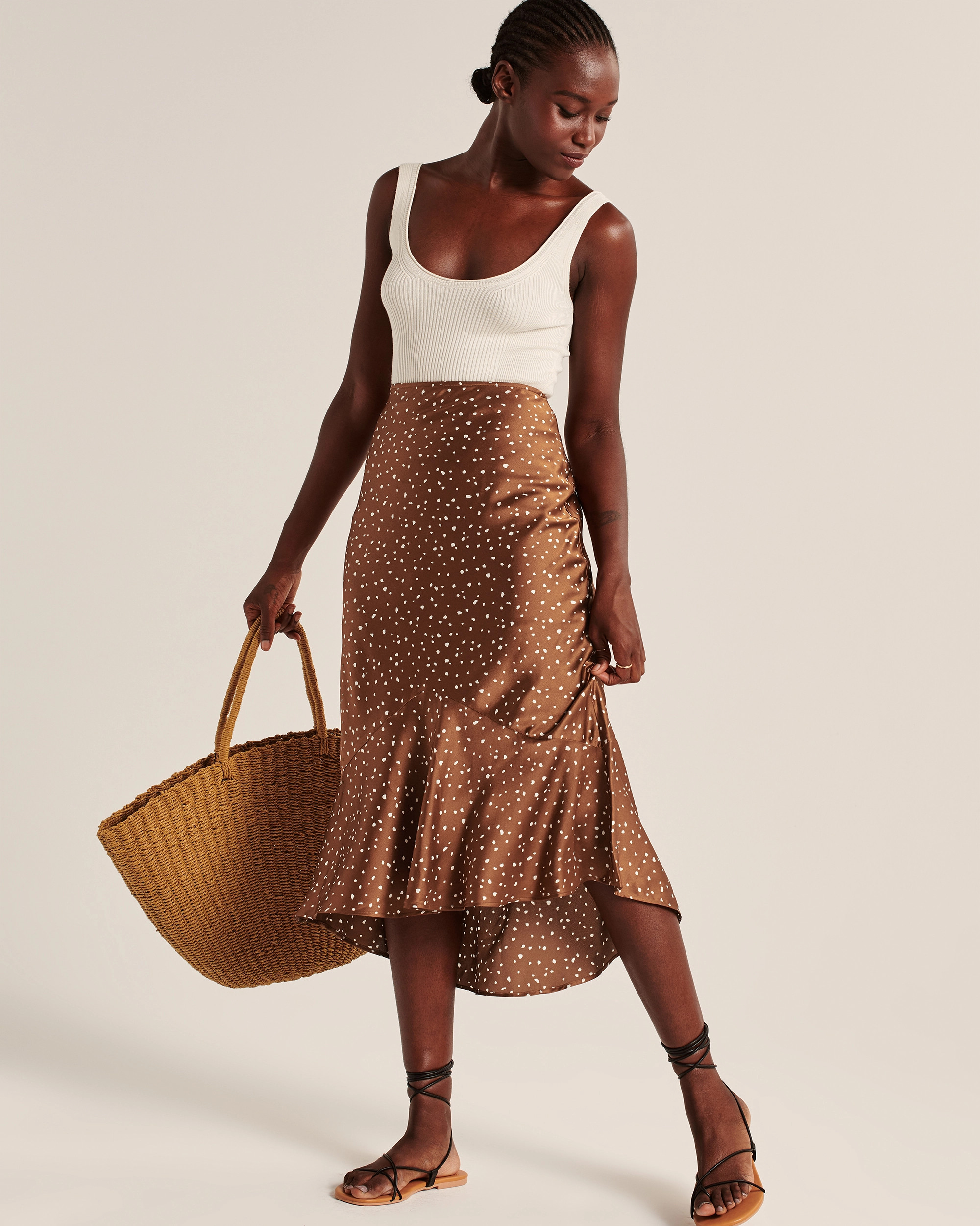 Satin Midaxi Skirt | Abercrombie & Fitch (US)