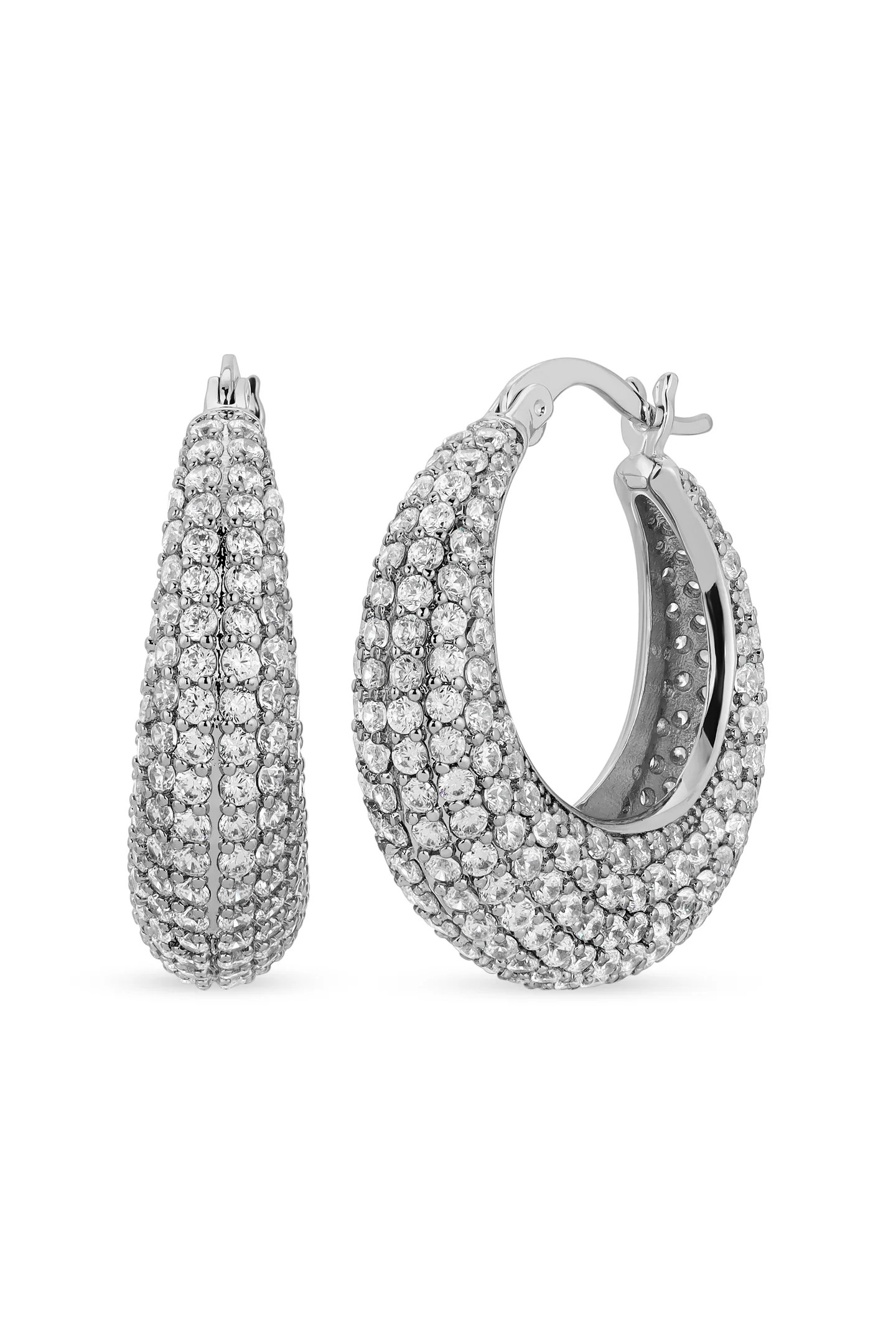 Small Pave Becca Hoops | Lili Claspe