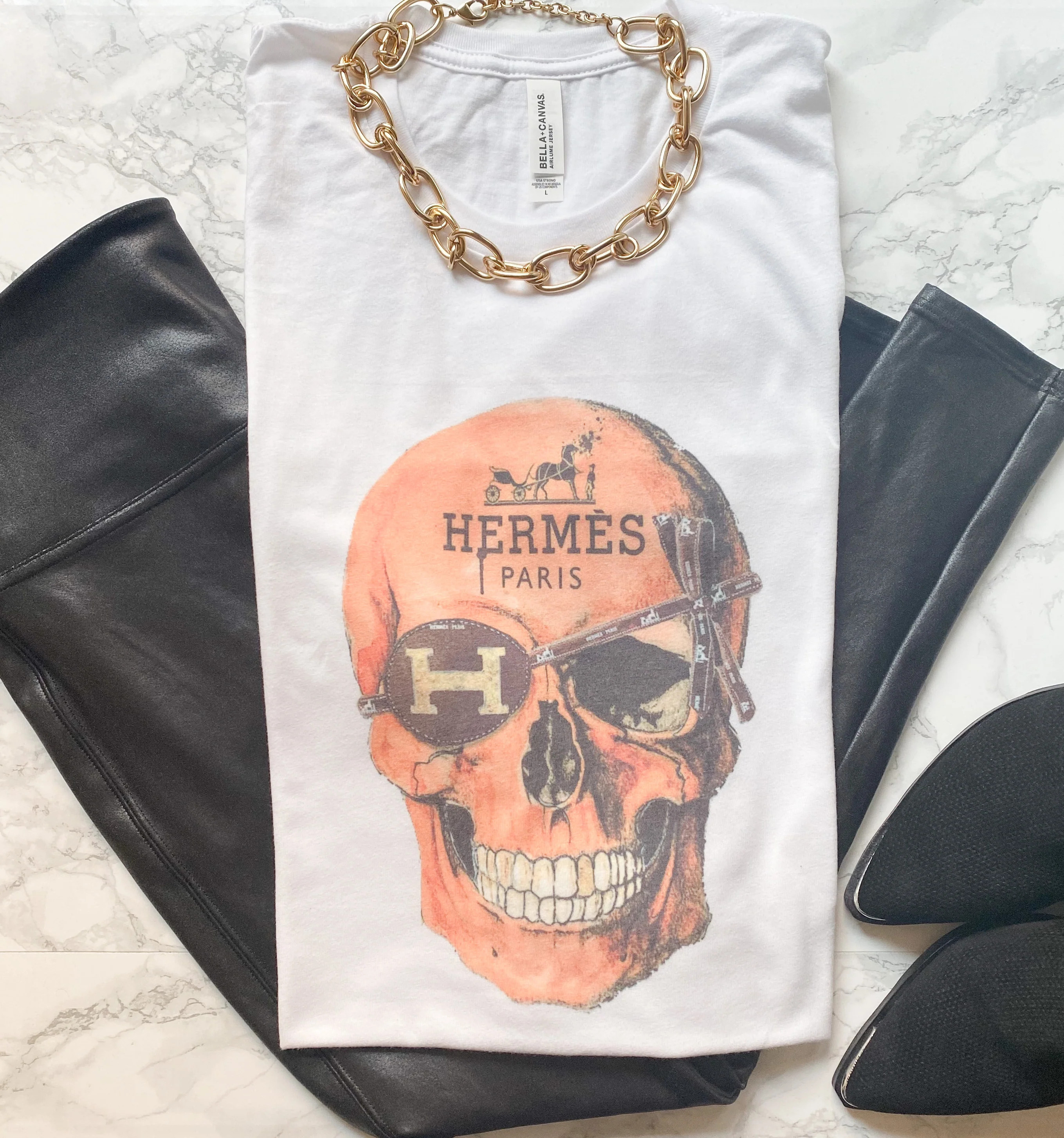 Orange skull tee | Sweet Sparkle by GG 