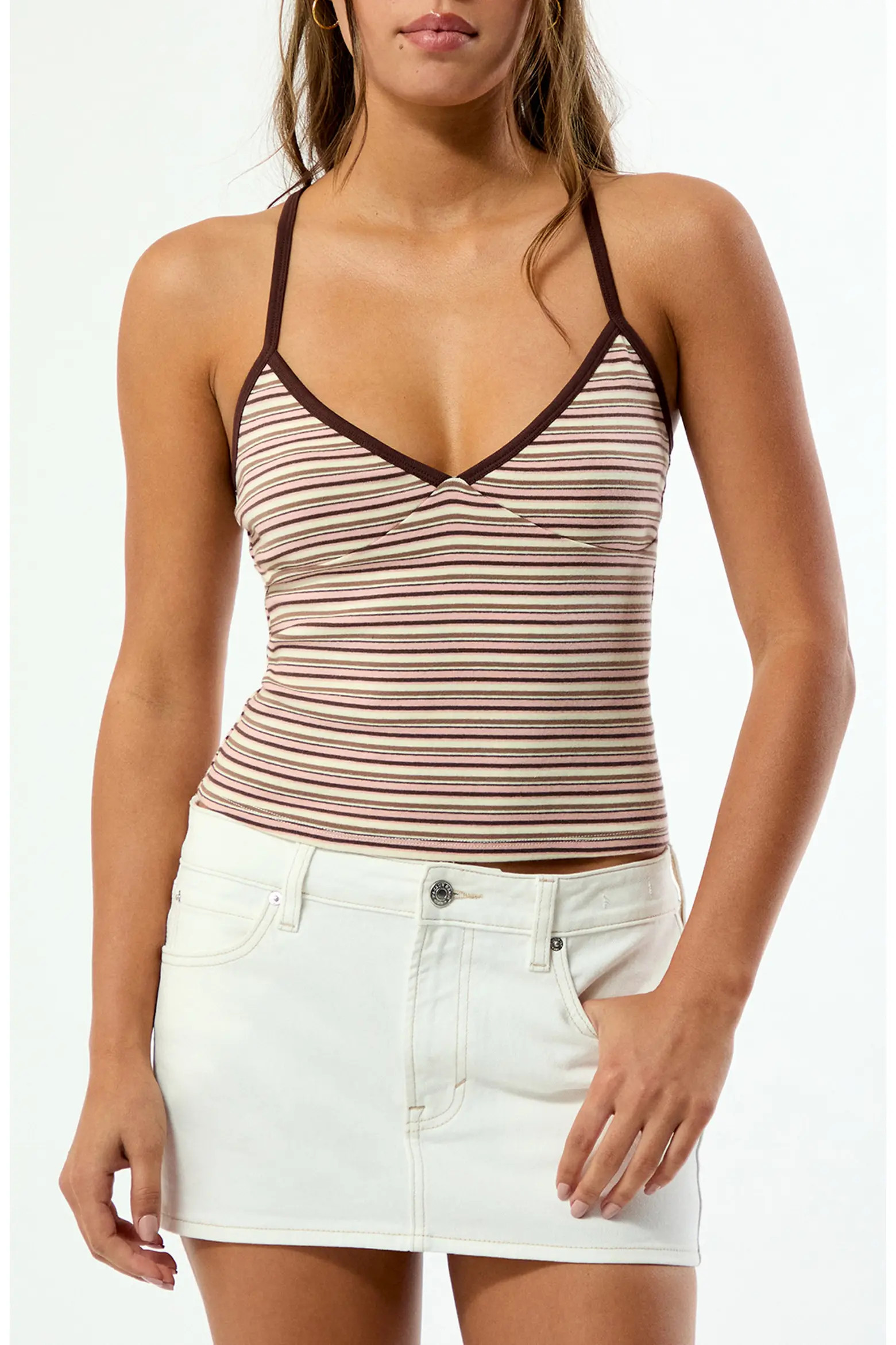 Elle Easy V-Neck Stripe Camisole (Women) | Nordstrom | Nordstrom
