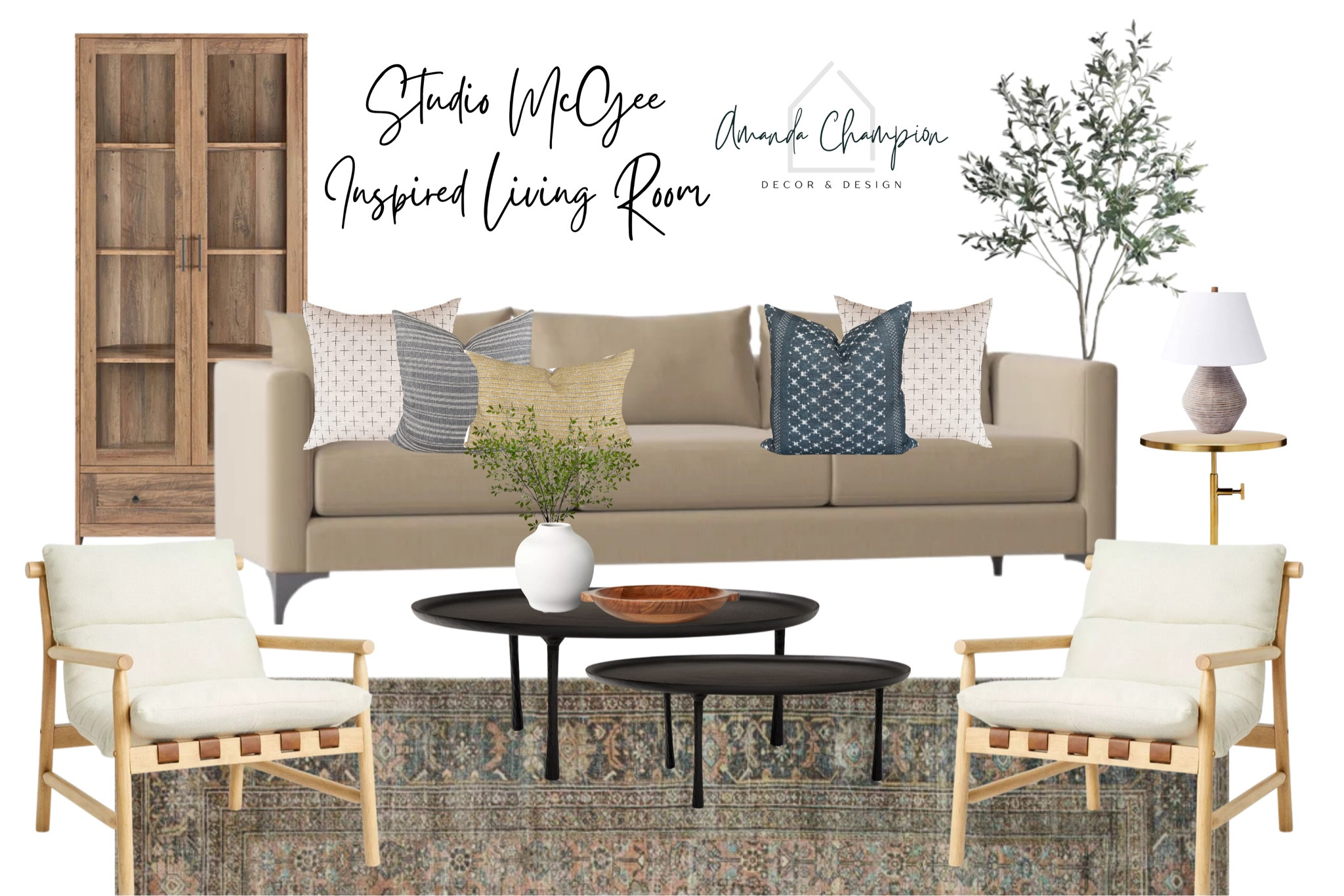Inspired / duped living room design mood board. Get the look for less!

Studio McGee Lulu and Georgia Amber Interiors

Home decor interior design sofa coffee table accent side table olive tree arm chair rug vintage throw pillows lamp curio storage cabinet transitional contemporary 

#LTKhome #LTKstyletip #LTKFind