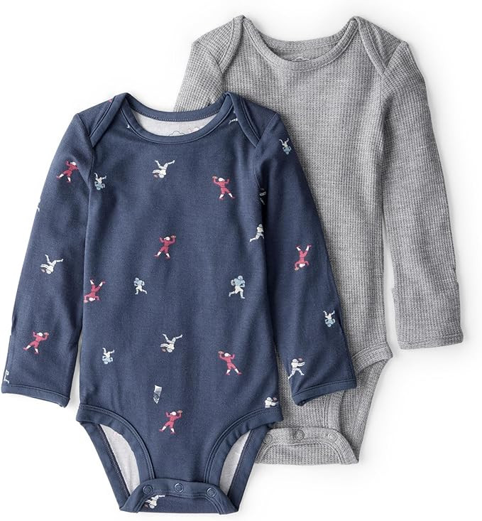 Carter's baby-boys Purelysoft 2-pack Long Sleeve Bodysuit | Amazon (US)