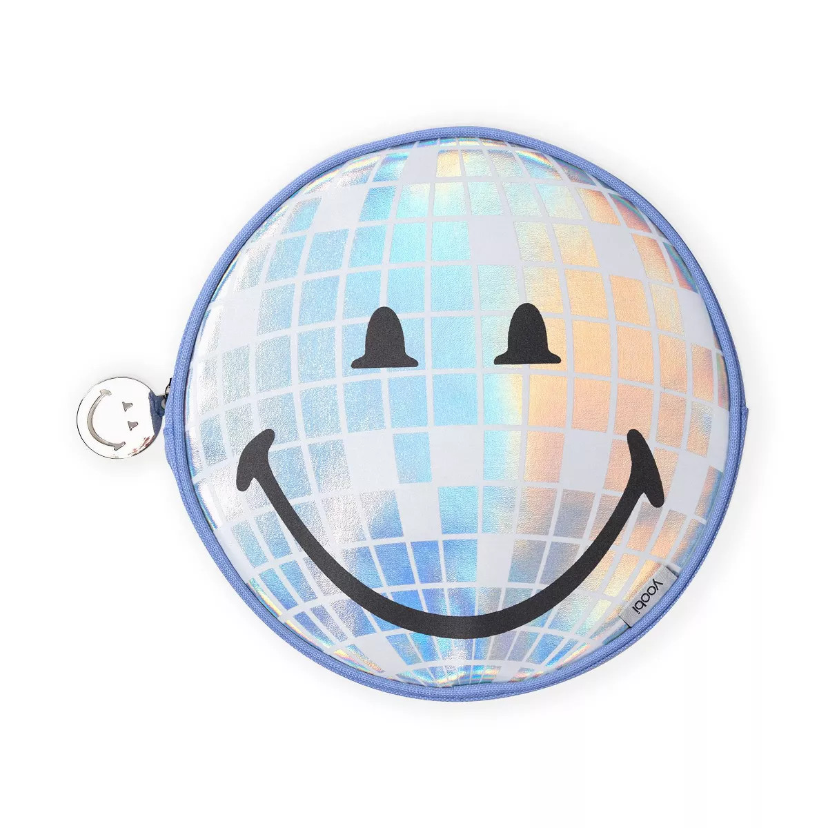 Yoobi SmileyWorld Pencil Pouch Round Blue Smiley Disco Ball, School Supplies | Target