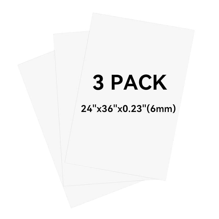 3 Pack White Foam Board 24"x36", 0.23" Thick Foam Core Board for Projects, White Poster Board for... | Amazon (US)