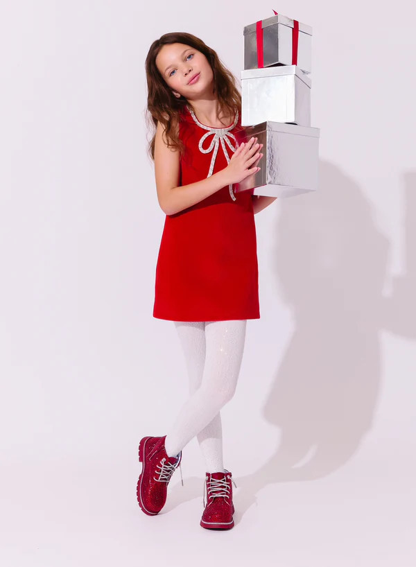 Red Velvet Bow Princess Dress | Lola + The Boys