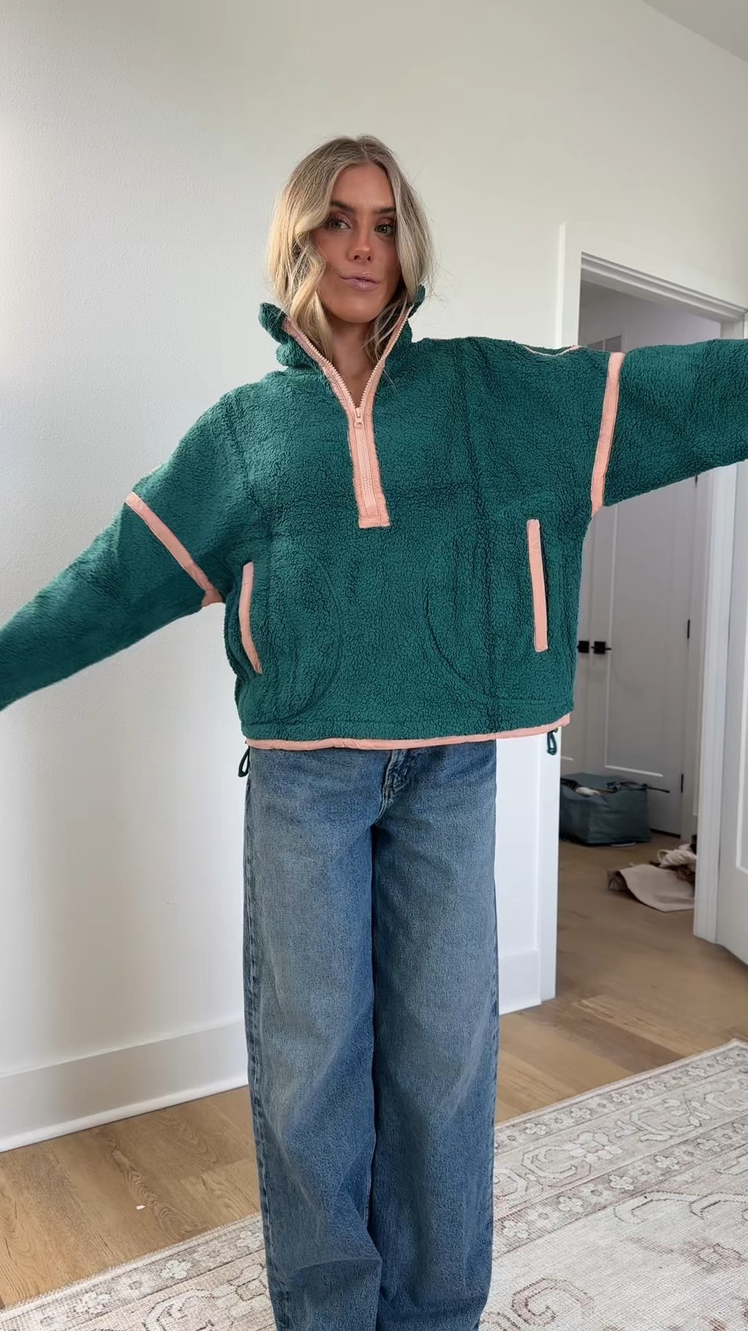 Amazon size small Women's Fleece Sweatshirts Half Zip Pullover Long Sleeve Oversized Workout Crop Tops Hoodie with Pocket

#LTKFindsUnder50 #LTKootd #LTKSaleAlert