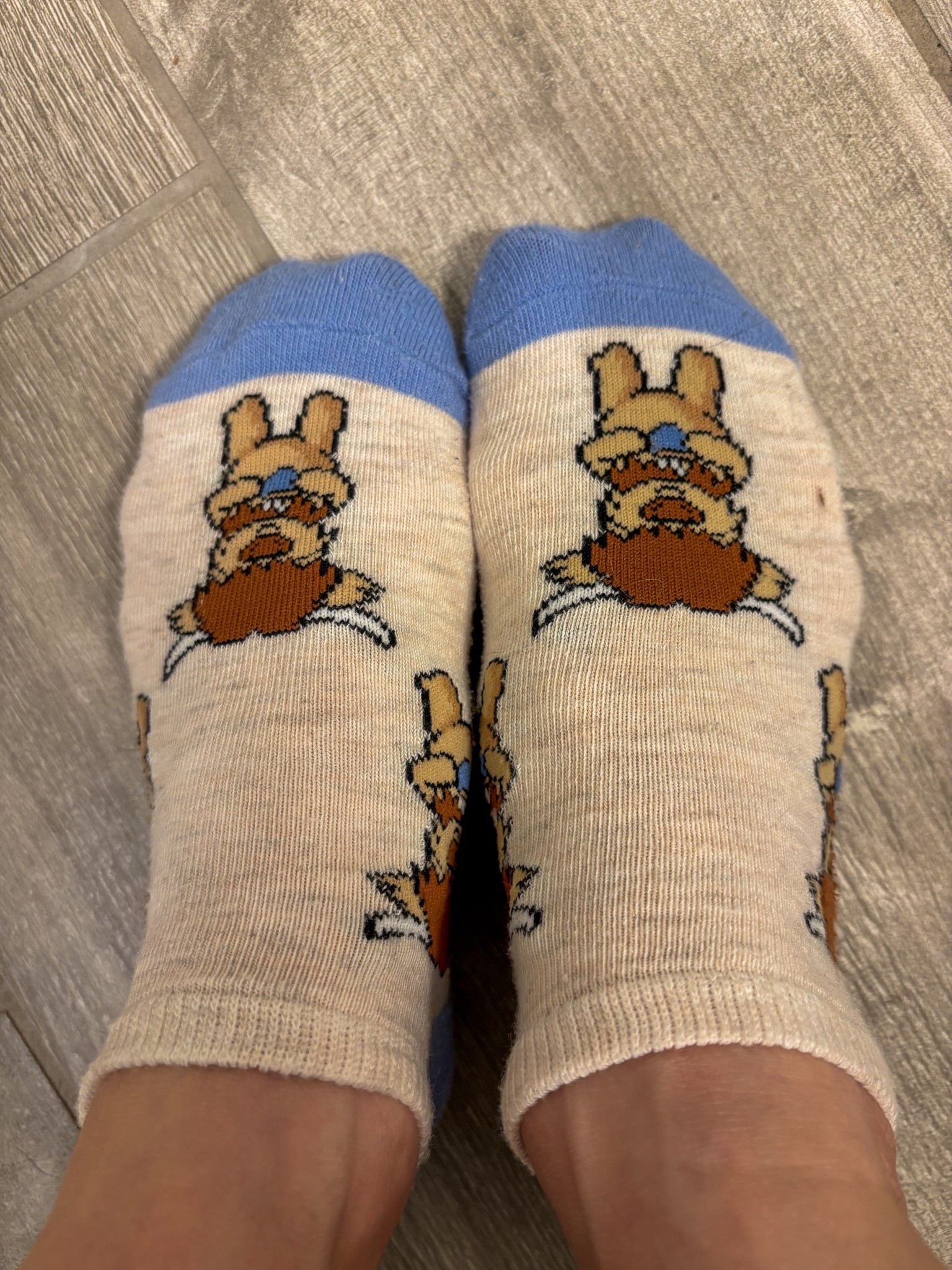 Target socks. Cheap but so cute